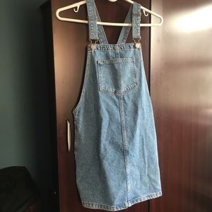 NWOT: TOPSHOP denim overall dress